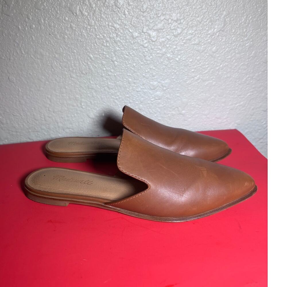 Madewell Gemma Brown Leather Mule Clogs Size 8.5 M